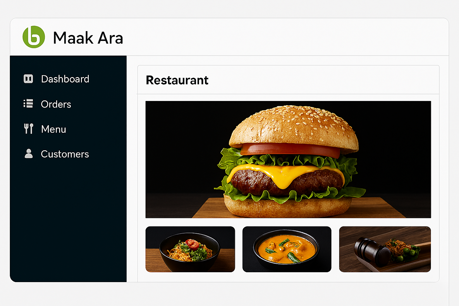 Maak Ara – Restaurant CMS